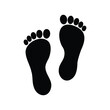 © Mst - Bare footprints on white surface conveying walking, running, or standing concept