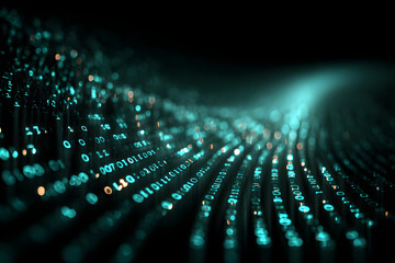 digital data stream background with binary code the low information of cyber scurity technology