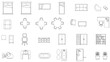 © Stock Image Zone - CAD Furniture Blocks | Mobiliario Plan View Vector for Architecture and Interior Design