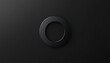 © Mahmud Creative - Sleek Black Circle Design on Dark Backdrop Minimalist Ring Shape