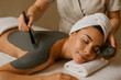 © Ram - Woman enjoying spa mud therapy massage on back, wellness relaxation treatment concept, natural skincare healing ritual, luxury spa experience, body care therapy, mindfulness stress relief, beauty heal