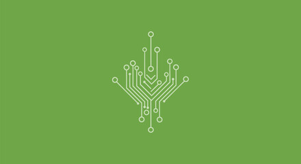 Digital Tree: Technology and Nature Symbol.