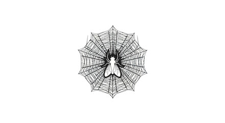 Spider and Fly on a Spiderweb.