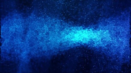 Blue abstract background with stars and cosmic galaxy elements