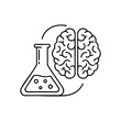 © Lull - Mindful Science Research. Illustrating the connection between cerebral activity and laboratory work, this visual signifies discovery, knowledge, and intellectual ingenuity.
