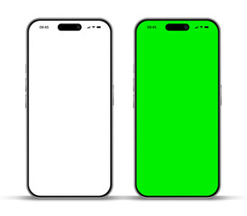 Wall Mural - realistic smartphone mockup. mobile phone vector with isolated on white background. device front vie