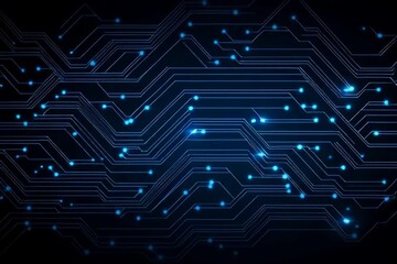 Wall Mural - blue circuit line background vector illustration with a dark blue color, a technology and digital co