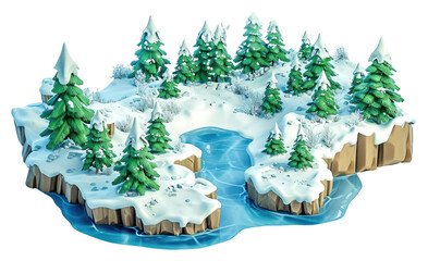Wall Mural - PNG Winter christmas plant tree.