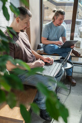 business project team working together at meeting room at office. programmers working in the office 