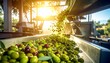 © tisubasah - Fresh olives being processed