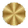 © Sejjil - Intricate golden seal with radial patterns and decorative edges isolated on transparent background