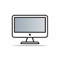 Sleek Computer Monitor Illustration A Modern Design for Technology and Business Concepts
