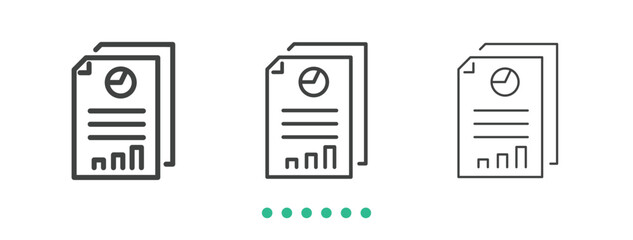 Analysis data icon. Thin line icon vector