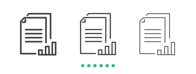 Analysis data icon. Thin line icon vector