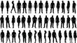 © Allah - Diverse group of people silhouettes showcasing modern professional and casual styles for dynamic presentations