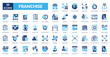 © Zero_wing - Franchise Fill Icon Set. Store, Business Branch,  Network, Multi Location, Business Expansion, Master ,  Agreement