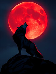 Wall Mural - Super Blood Wolf Moon