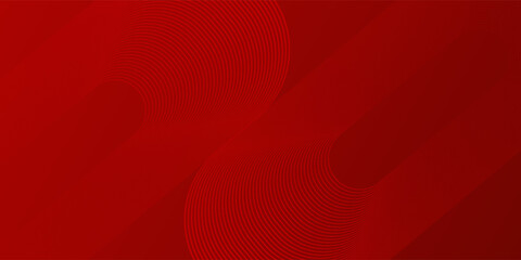 Wall Mural - red abstract background with glowing geometric lines. trendy