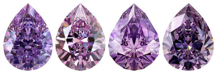 Wall Mural - Elegant purple gemstones sparkle beautifully
