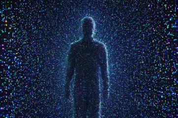 Wall Mural - Digital Human Matrix. Generative AI.
