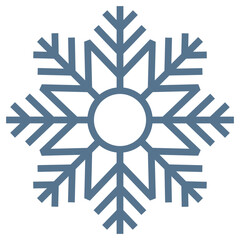 Wall Mural - Simple snowflake icon isolated on white background.