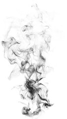 Wall Mural - fluid smoke wisps flow on white background loop