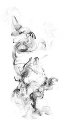 Wall Mural - looped smoke wisps rising on white background