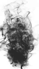 Wall Mural - wispy smoke flow loop on white background