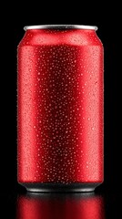 Wall Mural - Refreshing soda can with condensation, a symbol of coolness and thirst quenching.