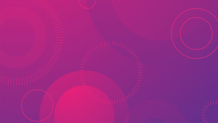 Wall Mural - pink abstract geometric background with circles and modern decorative design pattern