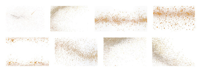 Wall Mural - png abstract glittering textured backgrounds, element set on transparent background