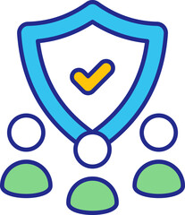 Wall Mural - Secure Team Check Icon