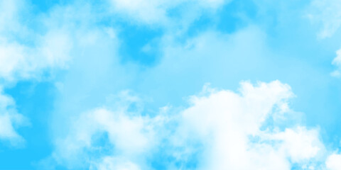 Wall Mural - blue sky with soft white clouds, natural background with fluffy cloudscape and clear atmosphere for 