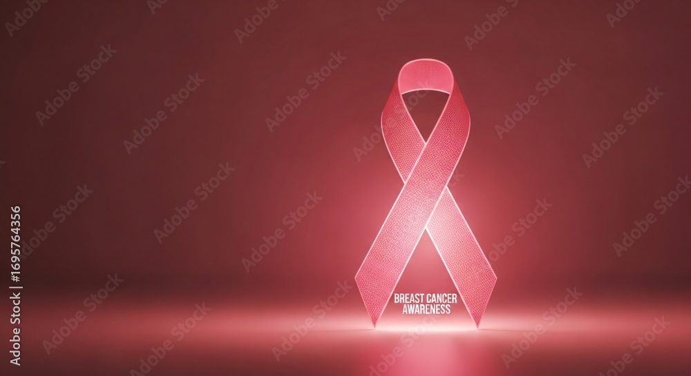 Powerful Pink Ribbon A Symbol of Breast Cancer Awareness and Support ...