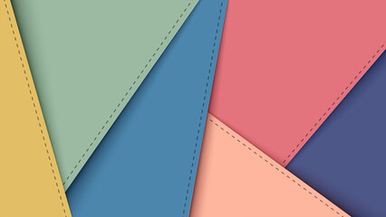 Wall Mural - colorful abstract vector background with striped banners and modern design elements