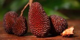 Delicious salak fruit with brown spiky skin, a sweet and exotic tropical treat.