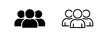 © SaymaHossan - People flat icon. Simple team profile illustrations. Line icon and filled icon. Group profile signs