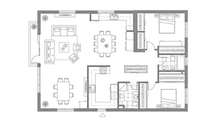 Naklejka na meble sketch of house