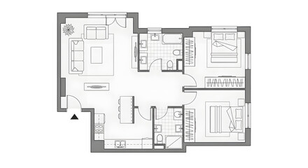 Naklejka na meble sketch of house