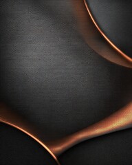 Wall Mural - dark abstract metallic texture with subtle glowing edges.