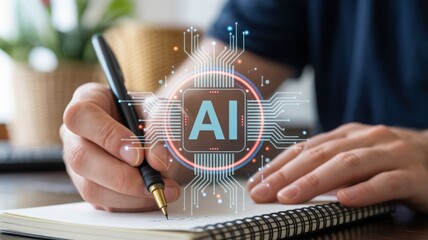 AI Interface Connection with Human Writing Technology