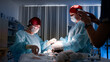 © Georgii - Surgical team performing a procedure in an operating room with focused teamwork