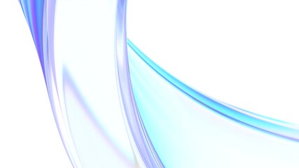 Wall Mural - Abstract background design, glass shape with colorful reflections, 4k seamless looping animation, 3d render