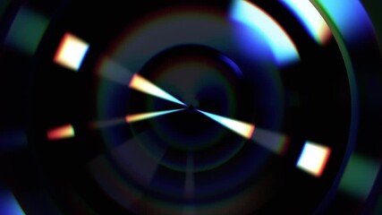 Wall Mural - abstract animation of an iridescent sphere on a black background, 4k looping video, 3d render