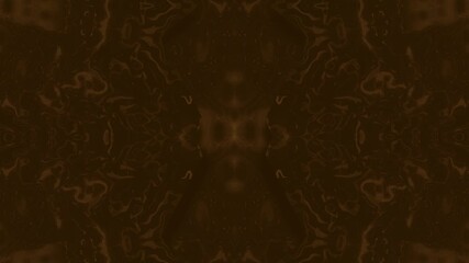 Wall Mural - Slow motion trippy kaleidoscope animation with geometric pattern symmetrical warp vibrant abstract background optical illusion dynamic visual loop psychedelic motion design hypnotic lighting brown