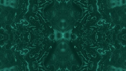 Wall Mural - Slow motion trippy kaleidoscope animation with geometric pattern symmetrical warp vibrant abstract background optical illusion dynamic visual loop psychedelic motion design hypnotic lighting teal cyan