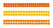 © SabsePahale - Marigold Garland Decor: Captivating close-up view of vibrant marigold garlands, arranged in a parallel series of lines.
