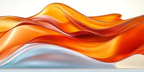 Wall Mural - abstract colorful flowing waves on light background, artistic shapes and minimalist design