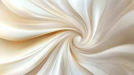 Wall Mural - Elegant Abstract Cream, White, and Gold Spiral Background with Gentle Swirling Texture Design