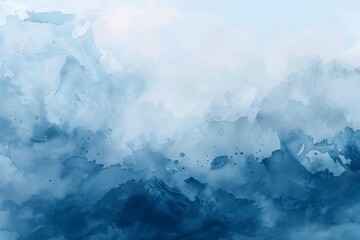 Minimal abstract watercolor texture background in blue tones